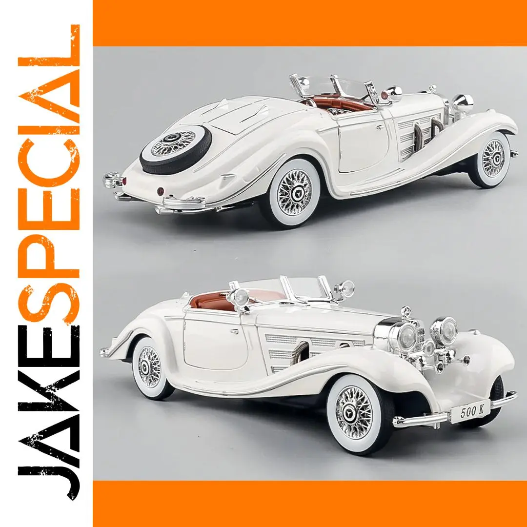Vintage Benz 500K Diecast Model 1:24 Scale 1 Vintage Benz 500K Diecast Model 1:24 Scale