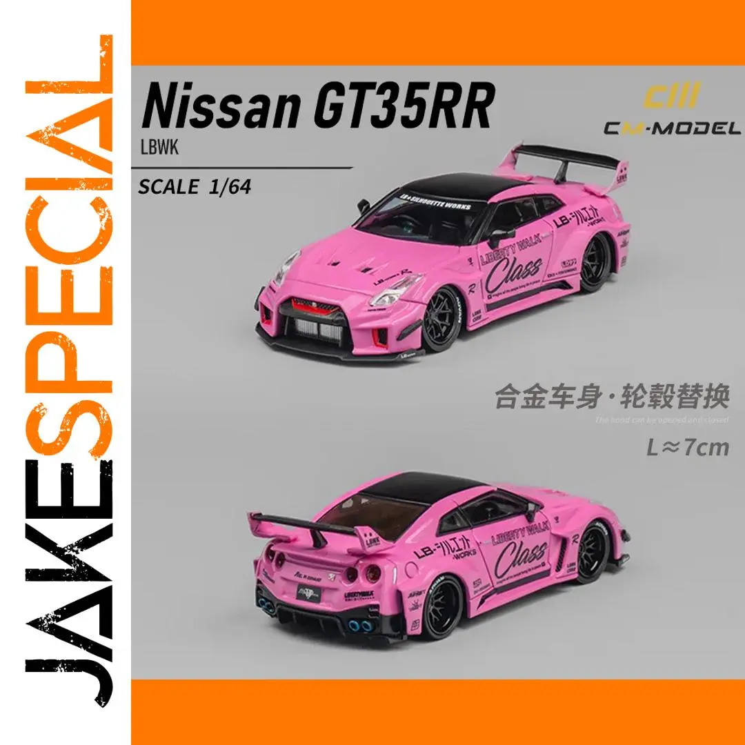 Hot Pink Nissan GTR R35 LBWK Diecast Model 1 Hot Pink Nissan GTR R35 LBWK Diecast Model