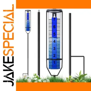 7-Inch Durable Outdoor Rain Gauge with Stand