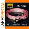 High-Quality OCC Flat RCA Signal Cable 14mm