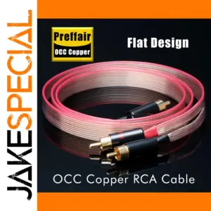 High-Quality OCC Flat RCA Signal Cable 14mm