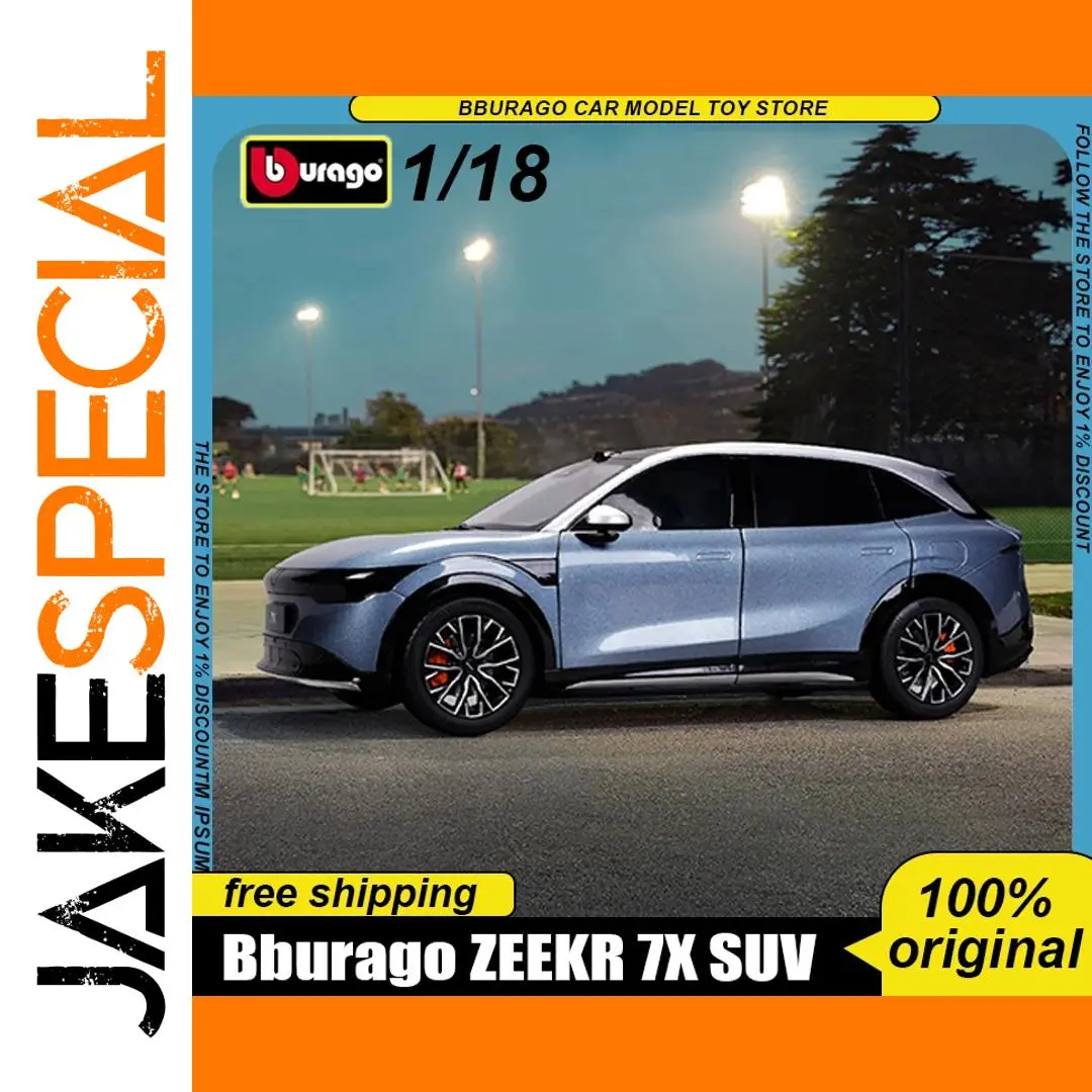Blue Zeekr 7x Diecast Model Car 1:18 Scale 1 Blue Zeekr 7x Diecast Model Car 1:18 Scale