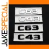 Car Trunk Emblem Badge with 3D C43/C63/AMG Styles