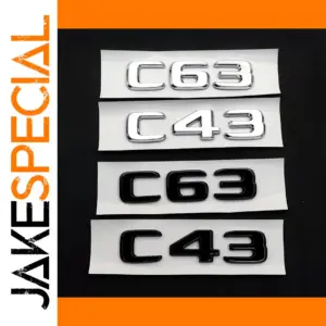 Car Trunk Emblem Badge with 3D C43/C63/AMG Styles