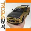 Gold Nissan GTR R34 Skyline Diecast Model