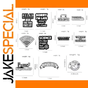 Unisex Classic Letter Brooch in Zinc Alloy