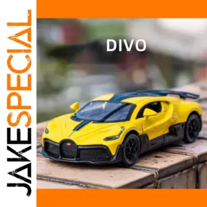 Vibrant Yellow 1:32 Bugatti DIVO Model Car