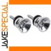 Chrome Guitar Strap Buttons Set M130-2P