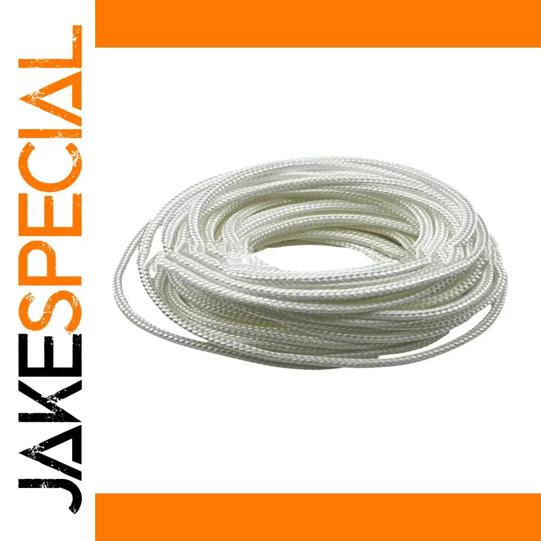 Durable 10m White Recoil Starting Rope for Engines 1 Durable 10m White Recoil Starting Rope for Engines