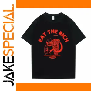 Eat the Rich Graphic Oversized T-Shirt