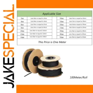 Black Braided Cable Sleeve 10m, 4-20mm Diameter