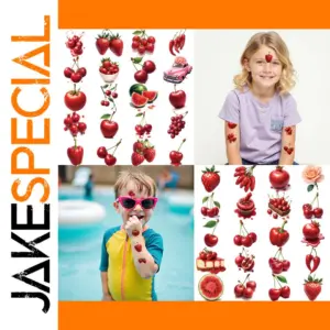Vibrant Fruit-Themed Temporary Tattoo Set