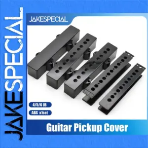 Black JB Style Bass Pickup Cover Set for 4-6 Strings