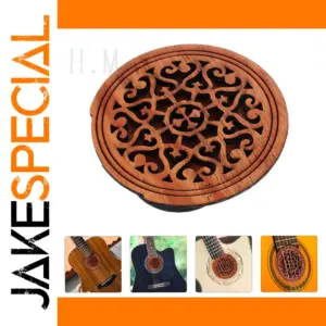 Elegant Wooden Soundhole Cover for Acoustic Guitars