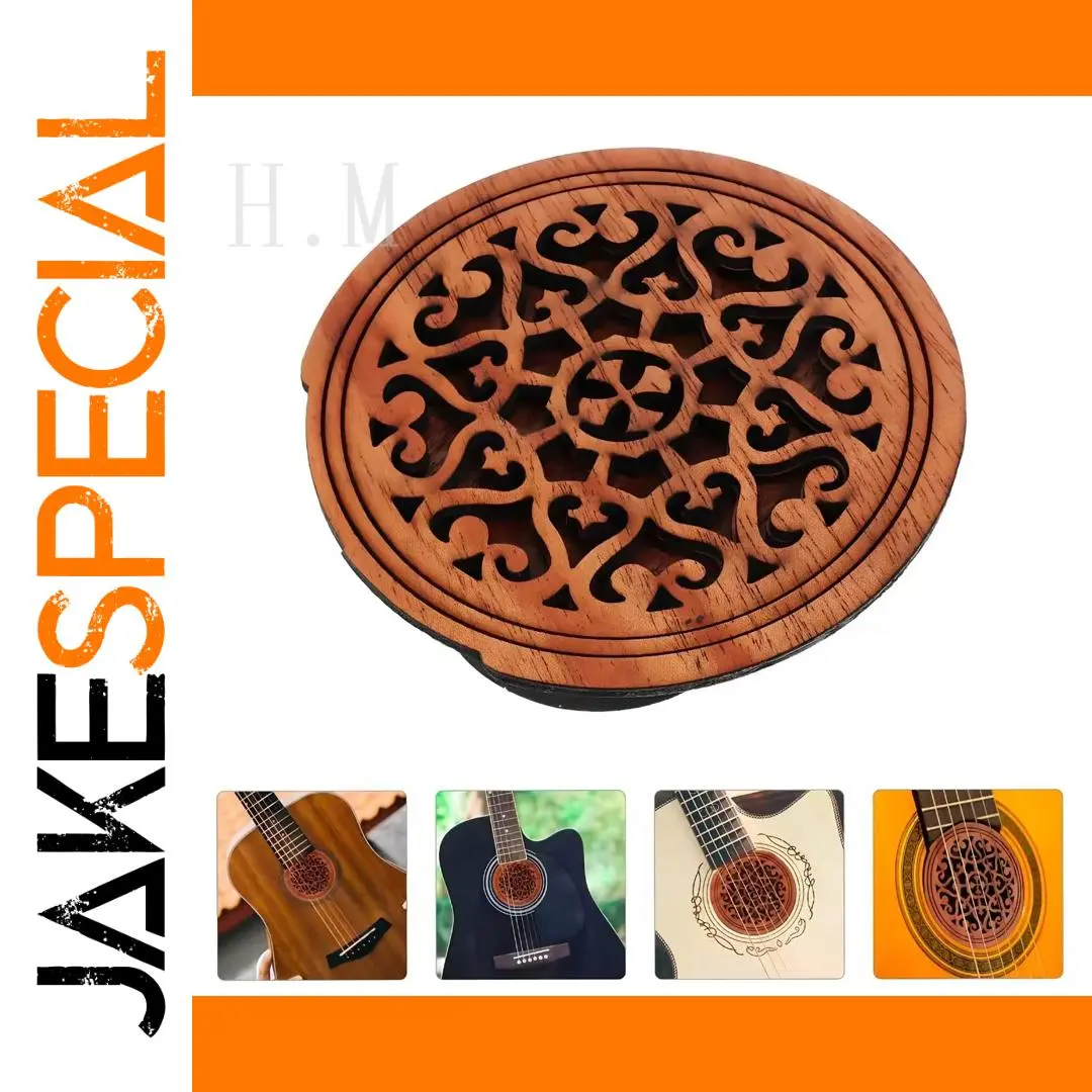 Elegant Wooden Soundhole Cover for Acoustic Guitars 1 Elegant Wooden Soundhole Cover for Acoustic Guitars