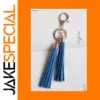 Vibrant Blue Women’s Tassel Keychain