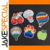 Hot Air Balloon Apple Cherry Iron-On Patch