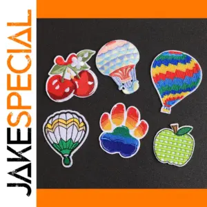 Hot Air Balloon Apple Cherry Iron-On Patch