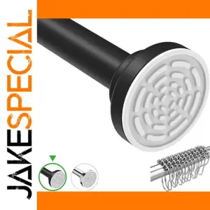 Modern Black Stainless Steel Tension Shower Rod