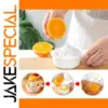 White Manual Citrus Juicer 10cm Diameter