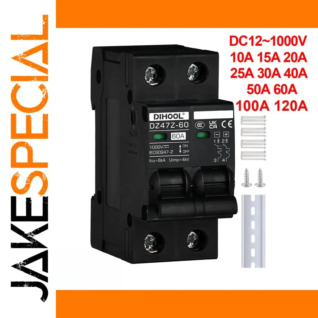 2-Pole DC Circuit Breaker 1000V, 120A 1 2-Pole DC Circuit Breaker 1000V, 120A