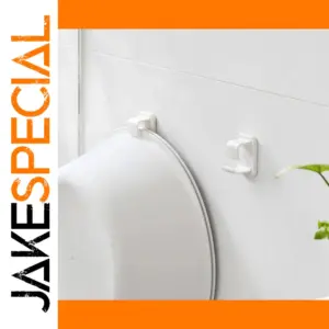 White Wall Hook for Bathrooms and Kitchens