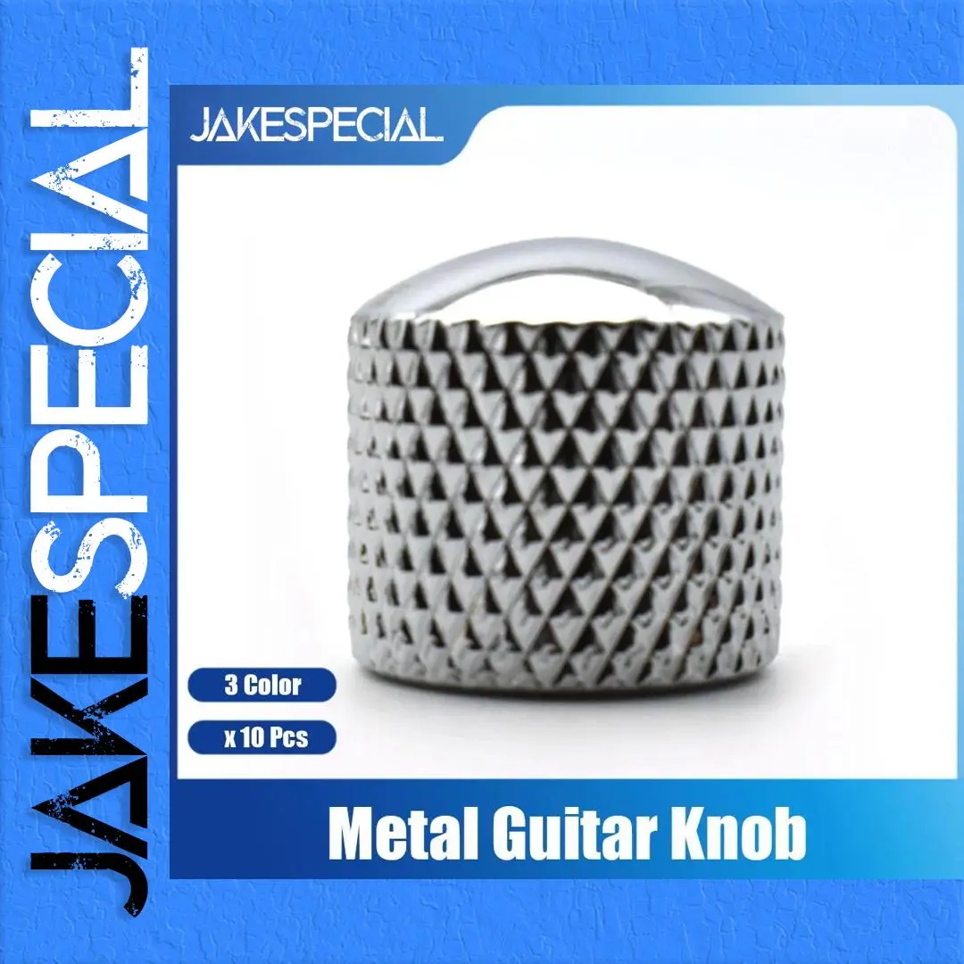 Metal Guitar Knobs Set for Electric and Bass 1 Metal Guitar Knobs Set for Electric and Bass