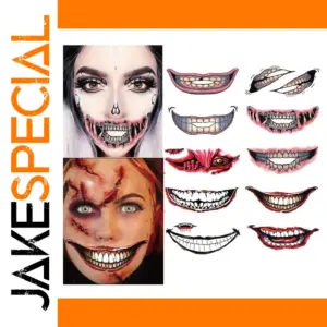 Halloween Horror Big Mouth Face Stickers Set