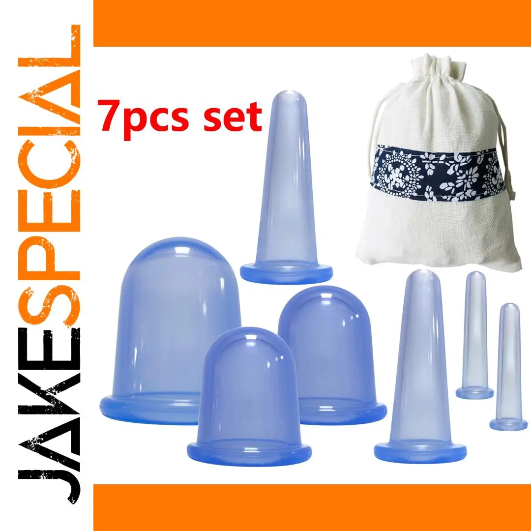 Silicone Cupping Set with 7 Colorful Cups 1 Silicone Cupping Set with 7 Colorful Cups