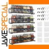 Black Stainless Steel Wall Spice Racks Set of Four