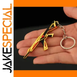 Valorant Reaver Gold Keychain - 9cm Metal Accessory