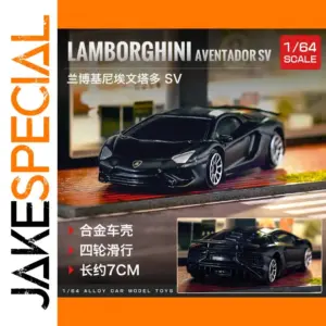 Black Lamborghini Aventador SV Diecast Model 1:64 Scale