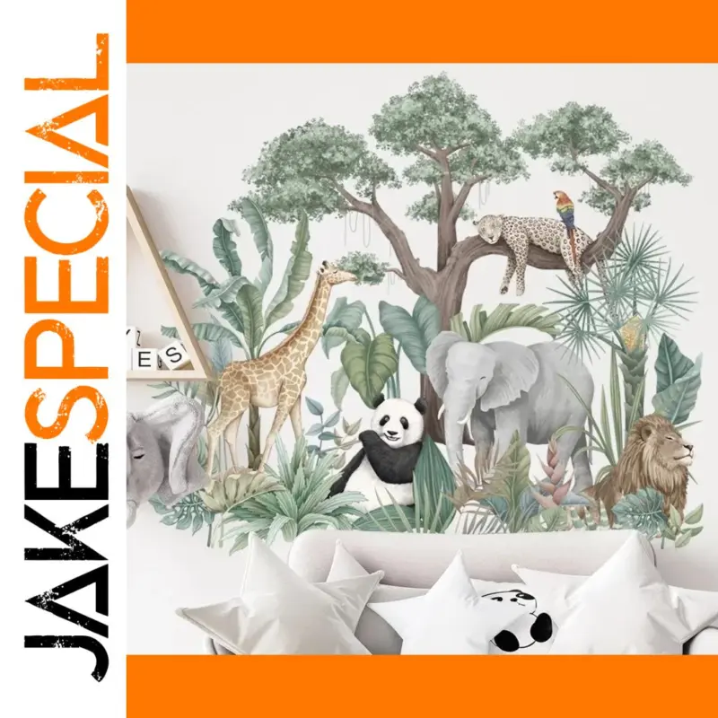 Vibrant Rainforest Animal Wall Sticker Set: Transform Your Living Space 1 3243512443174a179843c5e2 product image