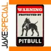 Pitbull Warning Metal Sign 20x30 cm
