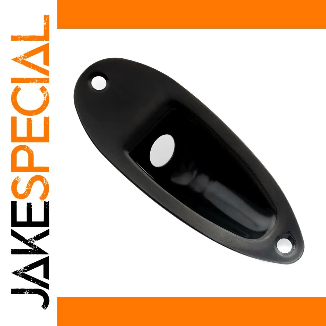 Steel Boat-Shaped Guitar Jack Plate for Strat 1 Steel Boat-Shaped Guitar Jack Plate for Strat