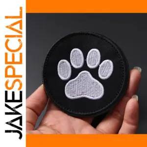 Bear Paw Embroidered Patch 7.7 cm