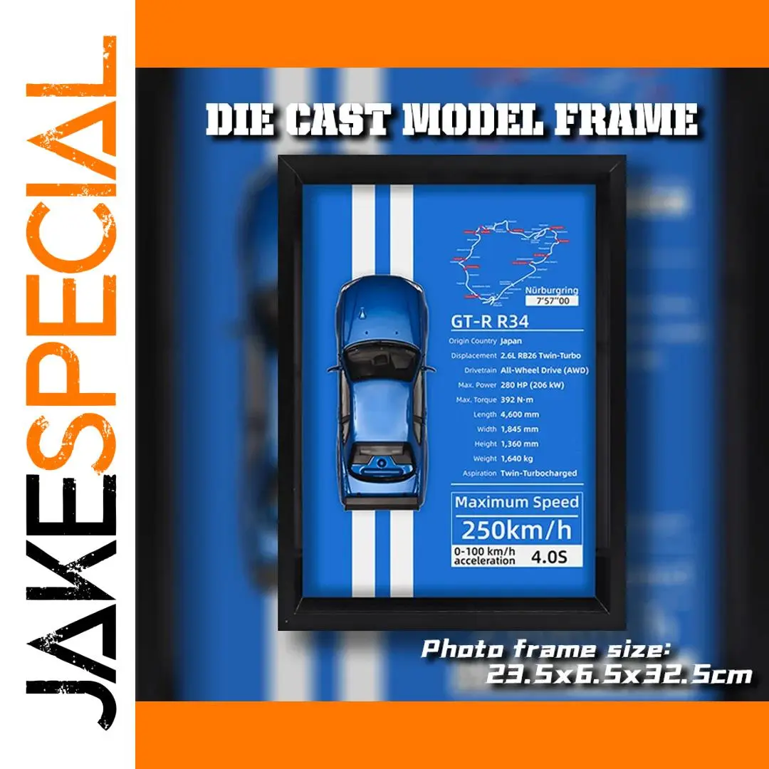 Blue 1:32 Scale Diecast GT-R R34 Model 1 Blue 1:32 Scale Diecast GT-R R34 Model