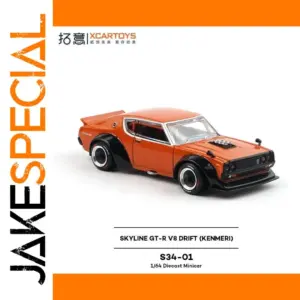 1/64 Orange GT-R V8 Diecast Model