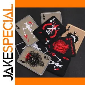 Poker Iron-On Patch with 3D Embroidery Designs