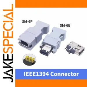 Industrial IEEE 1394 Connector Set with Gold Contacts