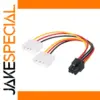 Dual 4Pin IDE to 6Pin Power Extension Cable 17cm