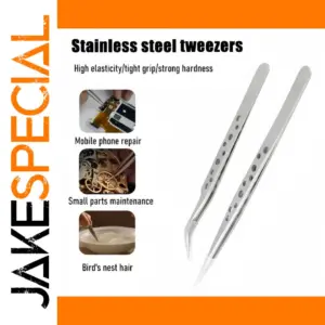 Stainless Steel Precision Tweezers Set for Electronics