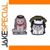Saudi Arabia Cat Brooch with Two Playful Designs