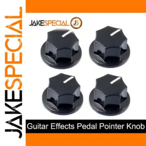Black Guitar Effect Pedal Knobs, 10-Pack
