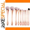 Elegant Rose Gold Makeup Brush Set for Adults