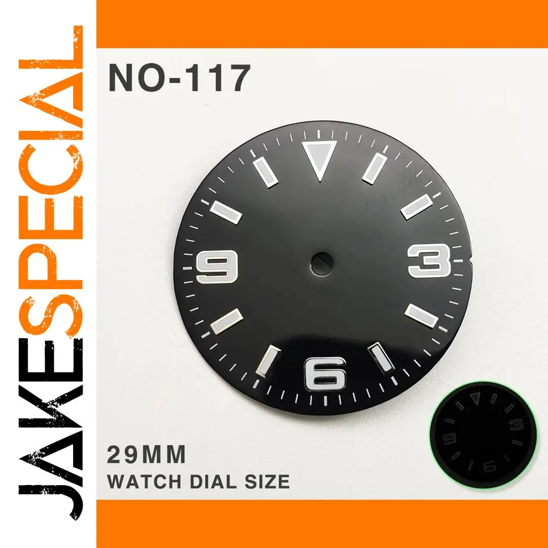 29mm Green Luminous Watch Dial for Seiko 2813, 8215 1 29mm Green Luminous Watch Dial for Seiko 2813, 8215