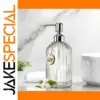 Elegant 400ml Glass Soap Dispenser with Stainless Steel Pump
