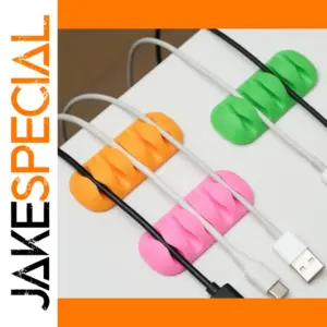 Vibrant Silicone Cable Organizer with 3 Grooves