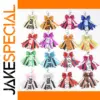 Vibrant Glitter Bow Keychain with Motifs