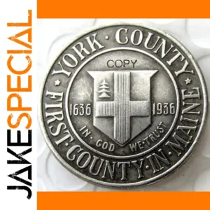 Vintage 1936 York County Maine Coin